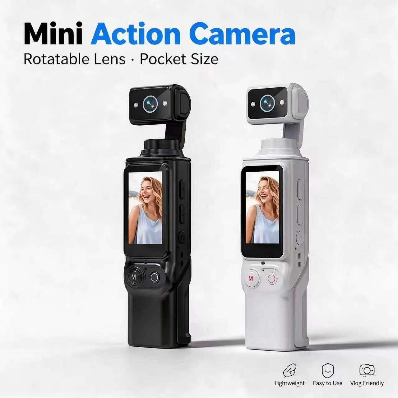 D11 270° Rotatable Handheld Pocket Vlog Camera - Image 2