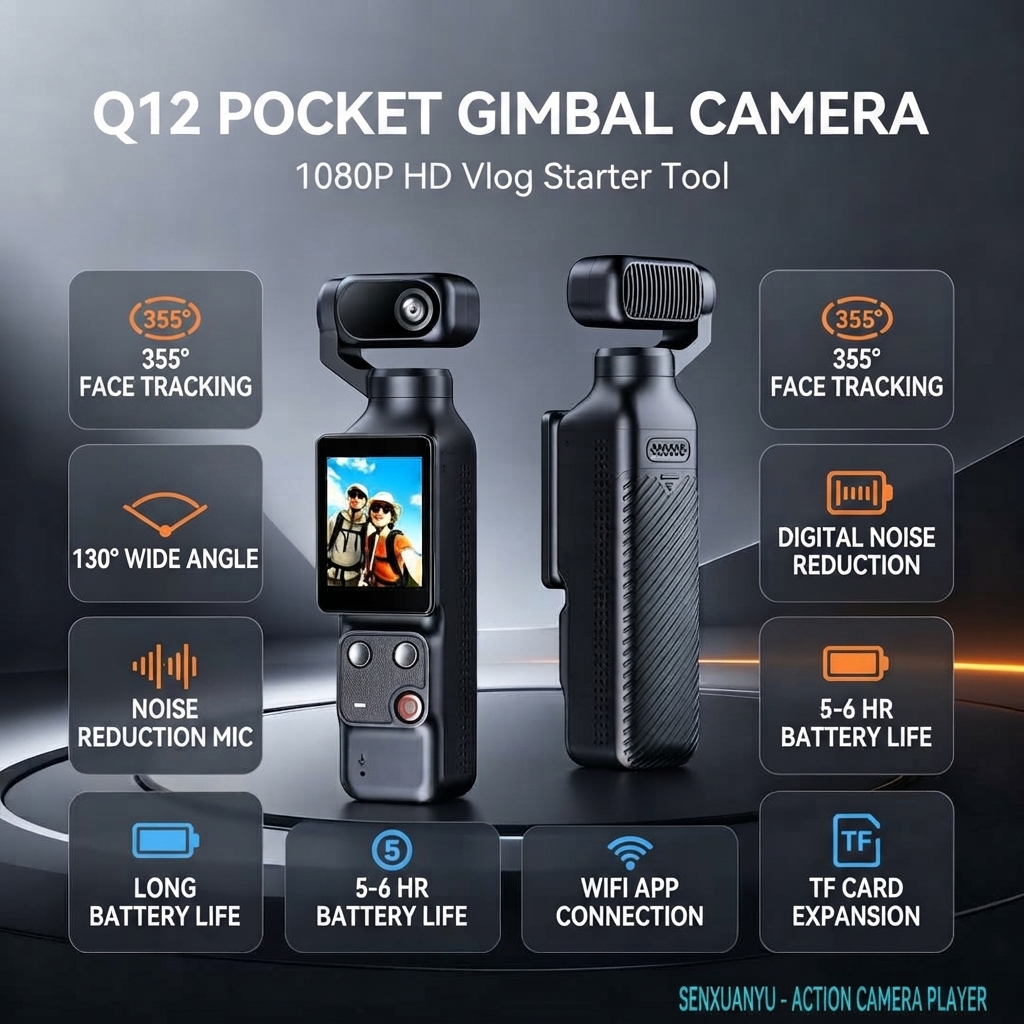 Q12 4K Pocket Action Camera - Image 2